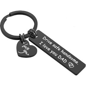 iWenSheng Father’s Day Gifts for Dad from Daughter Son - Funny Drive Safe Keychain Birthday Christmas Gifts for Dad