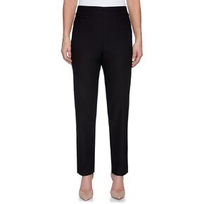 Alfred Dunner womens Petiteclassic Allure Fit Proportioned With Elastic Comfort Waistband Casual Pants, Black, 12 Petite US