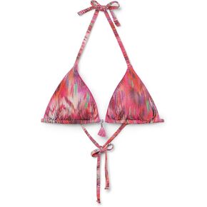 Woman's Triangle Swimsuit Top Multicolor Ethnic