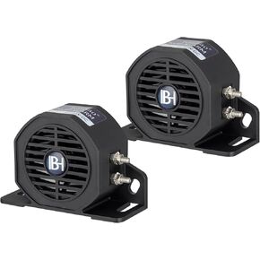 Backup Alarm Reverse Beeper Waterproof 12V-48V 110dB Industrial Heavy-Duty Backup Warning Alarm for Truck Van Freight Lorry Heavy Vehicles (2 pcs)