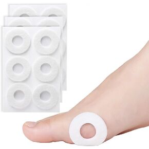 3 Sheets Round Adhesive Soft Callus Cushions Callus Pads Felt Callus Pads Cushions Corn Pads Foot Care Cushions Protector Pads for Pain Relief & Foot Care