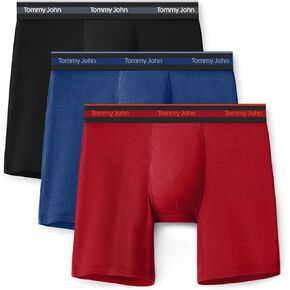 Tommy John Men's Comfort Micro Boxer Brief Underwear - 6" 3-Pack, Brushed Microfiber, 4-Way Stretch & Stay-Put Waistband
