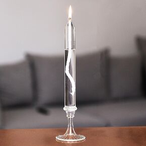 Glass Oil Candle, Refillable Use, Indoor Emergency Lighting Use Oil Candles, Smokeless and Odorless Clear Glass Oil Candles for Indoor Use