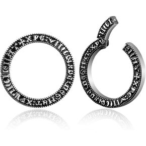 LADEMAYH 2Pcs Ear Hangers Weights for Stretched Ears, Heart/Hoops/Wing Designs, Surgical Stainless Steel Dangle Gauges Body Piercing Tunnels Jewelry