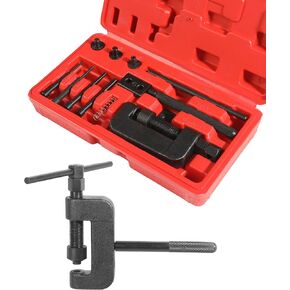 13PCS Chain Breaker,Chain Breaker Tool,Car Accessories,Motorcycle Chain Breaker,Chain Breaker Tool Kit,Motorcycle Chain Rivet Tool,Chain Cutter and Riveter Kit for Cam and 25 to 630 Chains