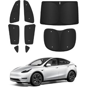 10PCS Windshield Sun Shades for Tesla Model X 2016-2024,Front&Rear Side Window Sun Shade Sun Visor Thermal Insulated Shield Privacy Protection for Camping,Napping,and Relaxing