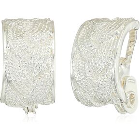 Napier Silver Tone Hoop Clip On Earrings