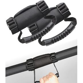 UTV ROLL BAR GROK مقابض متوافقة مع Polaris RZR ، CAN AM ، Gator ، Kawasaki ، Wildcat ، Yamaha Rhino ، مقبض قبضة YXZ لـ 1.5 "- 2" لفة