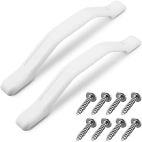 2Pcs RV/Camper Grab Handles Plastic with Screws for Door Entry Bar Assist, 11 inch Door Handles Installed Front Rear Door Inside Outside Handles,Trailer, Motorhome, Trucks, Boat, All Weather