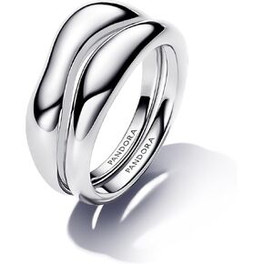Pandora Essence Organically Shaped Stacking Rings - Sterling Silver Ring - Layering & Stacking Ring for Women - Includes Gift Box