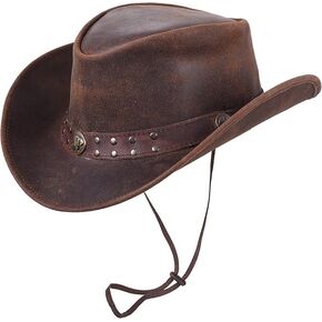 Leather Cowboy Hat for Men Women Lightweight Handcrafted Western Shapeable Wide Brim | Western Hats for Men