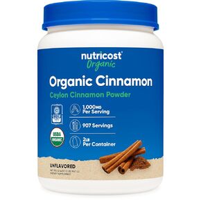Nutricost Organic Ceylon Cinnamon Powder (2 pounds) - Vegan, Gluten-Free, GMO-Free