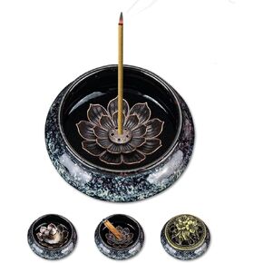 Incense Holder for Sticks, Incense Burner for Cone, Coil, Sage Cones,Frankincense and Palo Santo(Fambe Green)