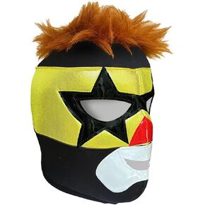 Escobar SUPER MUÑECO Lucha Libre Wrestling Mask Costume Wear, Yellow, Adult (One Size)