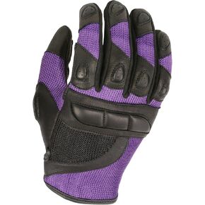 Milwaukee Leather Men's Mesh/Leather Combo Racing Gloves with Padded Knuckle Protection (Black, Medium)