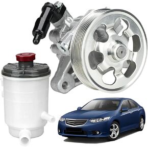 21-5495 Power Steering Pump w/Pulley, Power Steering Reservoir/Tank With Cap Compatible with 2008-2012 Honda Accord 2.4L, Power Assist Pump Replace # 9900725 5776N 5821 5821N 56100-R40-305