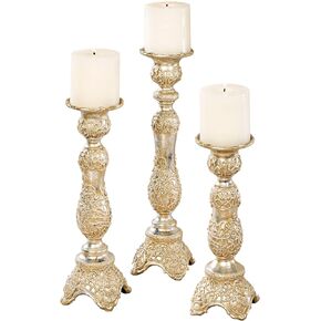 Polianna Candleholders Silver Set of Three