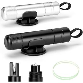NINEMAX Car Window Breaker Seatbelt Cutter, Pack of 2 Car Escape Glass Breaker Keychain Safety, 2 in 1 Emergency Rescue Window Punch Tool Underwater