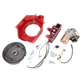 Electric Start Kit, Electric Starter Motor Kit with Ignition Coil Flywheel Control Switch Box Fit for GX1605.5HP GX2006.5HP Engine