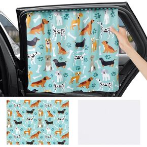 Car Window Shades - Car Sun Shade for Baby Track Type 2 Pcs, Windshield Sun Shade Keeps Cooler Screen for Sleeping Camping, Patterned to Cat, Auto Accessories