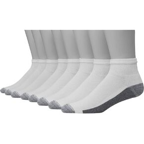 Hanes Men's Hanes Ultimate 8 Pack Ultra Cushion FreshIQ تحكم في الرائحة مع جوارب كاحل ماصة للرجال Hanes Ultimate 8 Pack Ultra Cushion تحكم في الرائحة مع جوارب كاحل ممتصة للرطوبة باللون الأبيض in Kuwait