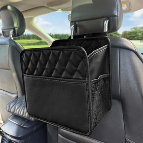 2PCS Car Backseat Organizers with Storage Pockets,Premium Pu Leather Car Organizer Hanging Large Capacity Car Accessories