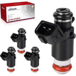 4PCS Fuel Injectors 4 Holes Compatible with Honda Civic 1.7L L4 2001 2002 2003 2004 2005 Replace# 16450PLC003 16450PLD004 FJ338