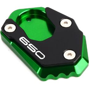 CNC Compatible with 2025 Ninja 650 Ninja650 Z650 RS Z 650 2017-2023 2024 2025 Motorcycle Kickstand Pad Foot Side Stand Extension Support Plate Pad (Black)