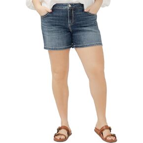 Silver Jeans Co. Women's Plus Size Elyse Mid Rise Comfort Fit Short