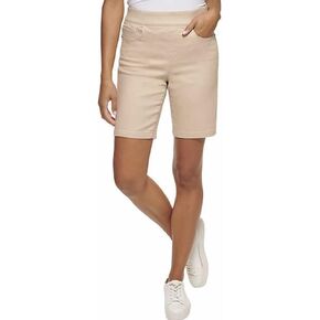 DKNY Jeans Women's Comfort Stretch Pull-On Bermuda Short (as1, alpha, s, regular, regular, Chino, Small)