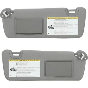 Left Driver Side Sun Visor Compatible with Toyota Highlander 2014 2015 2016 2017 2018 2019 Replaces# 74320-0E074-B0 (Gray, Left) in Kuwait