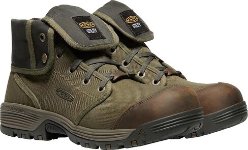 KEEN Utility Men's Roswell Mid Height Composite Toe Canvas Work Boots, Military Olive/Black Olive, 7 in Saudi Arabia