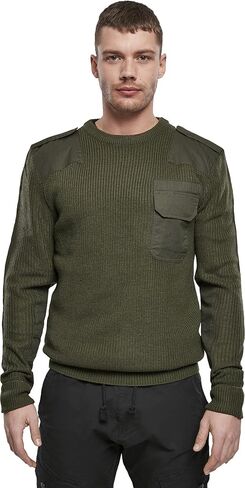 Individual Wear Men's Commando Regular Fit Casual Hiking Knitted Long Sleeve Sweater w/Reinforced Elbows & Shoulders in Saudi Arabia