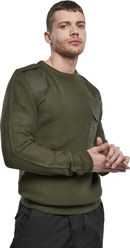 Individual Wear Men's Commando Regular Fit Casual Hiking Knitted Long Sleeve Sweater w/Reinforced Elbows & Shoulders in Saudi Arabia