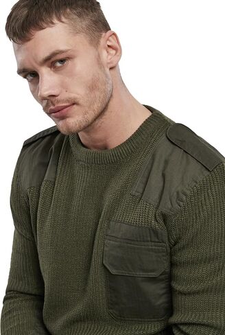 Individual Wear Men's Commando Regular Fit Casual Hiking Knitted Long Sleeve Sweater w/Reinforced Elbows & Shoulders in Saudi Arabia