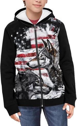 Boys Full-Zip Hoodie Size 6-16 Casual Long Sleeve Hooded Sweatshirts Fall Jacket in Saudi Arabia