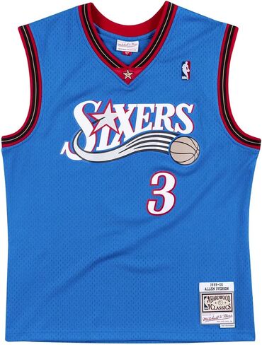 Mitchell and Ness Iverson Royal #3 Sixers 1999 Swingman Jersey (18016-P76ROYA99AIV) in Saudi Arabia