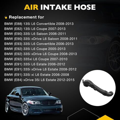 13717599294 خراطيم خرطوم إنترنيت خراطيم المبرد إلى الإسكان الخنق المتوافق مع BMW 135I E82 E88 ، 335I E90 E91 E92 E93 E94 L6 2011 Air CHAKE 1371761502666666666666666666 in Saudi Arabia