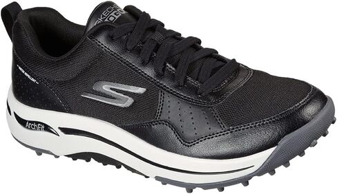 Skechers Mens Arch Front Comfortable Breathable Logo Fit Black 10.5 in Saudi Arabia