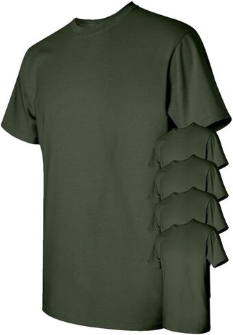 Gildan Men's Heavy Cotton Tee (Pack of 12), Sand, Large in Kuwait