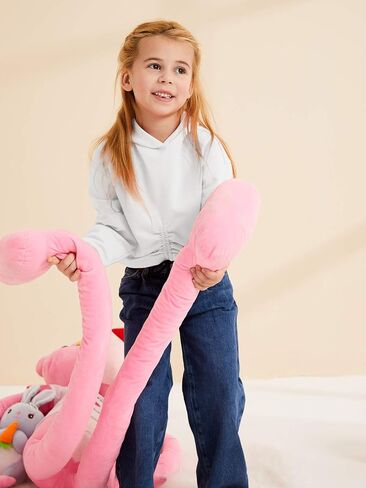Meilidress Kids Girl's Crop Tops Hoodies Long Sleeve Cute Drawstring Pullover Sweatshirts in Saudi Arabia