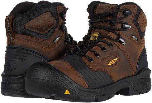 KEEN Utility Men's Portland 6" KBF Composite Toe Waterproof Work Boots Construction, Black/Black, 11 Wide in Saudi Arabia