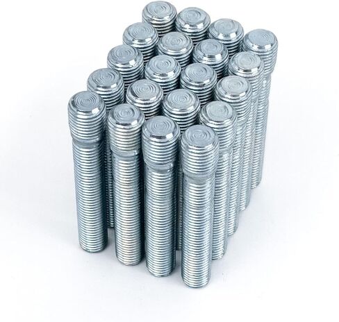 Customadeonly 20 Pieces Stud Conversion 14x1.5 to 12x1.5 Thread Black Plated Carbon Steel 61mm Length (44mm Shank) Compatible for Porsche Audi VW in Saudi Arabia