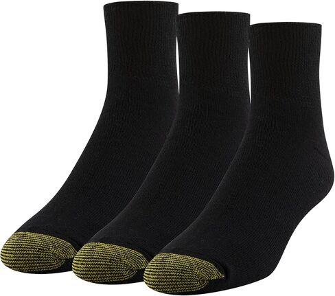 Gold Toe Men's Non Binding Super Soft Quarter, 2-Pairs, Black, X-Large in Saudi Arabia