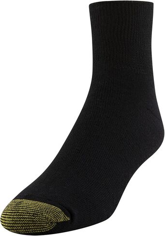 Gold Toe Men's Non Binding Super Soft Quarter, 2-Pairs, Black, X-Large in Saudi Arabia