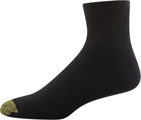 Gold Toe Men's Non Binding Super Soft Quarter, 2-Pairs, Black, X-Large in Saudi Arabia