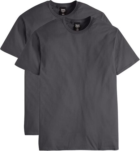 Hanes Men's Nano Premium Cotton T-Shirt (Pack of 2), Light Blue, Medium in Saudi Arabia