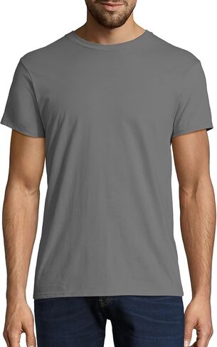 Hanes Men's Nano Premium Cotton T-Shirt (Pack of 2), Light Blue, Medium in Saudi Arabia