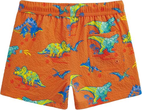 maamgic Boys Swim Trunks with Compression Liner Seersucker Swim Shorts Recycled Toddler Swimsuit in Saudi Arabia