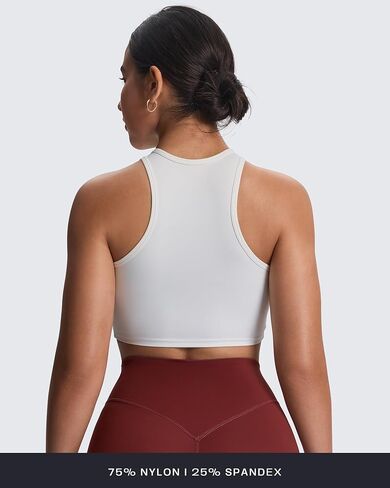Aoxjox Women's Woman's Olcyless Tank Tops Crew Neck Racerback Treasable بدون صالة رياضية مبطنة يوجا محصول in Saudi Arabia